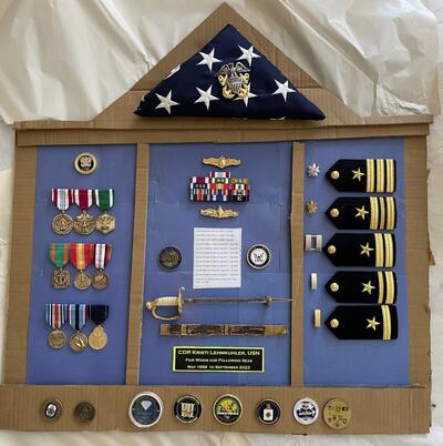 Navy Retirement Shadow Box